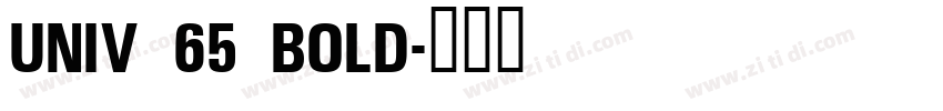 Univ 65 Bold字体转换